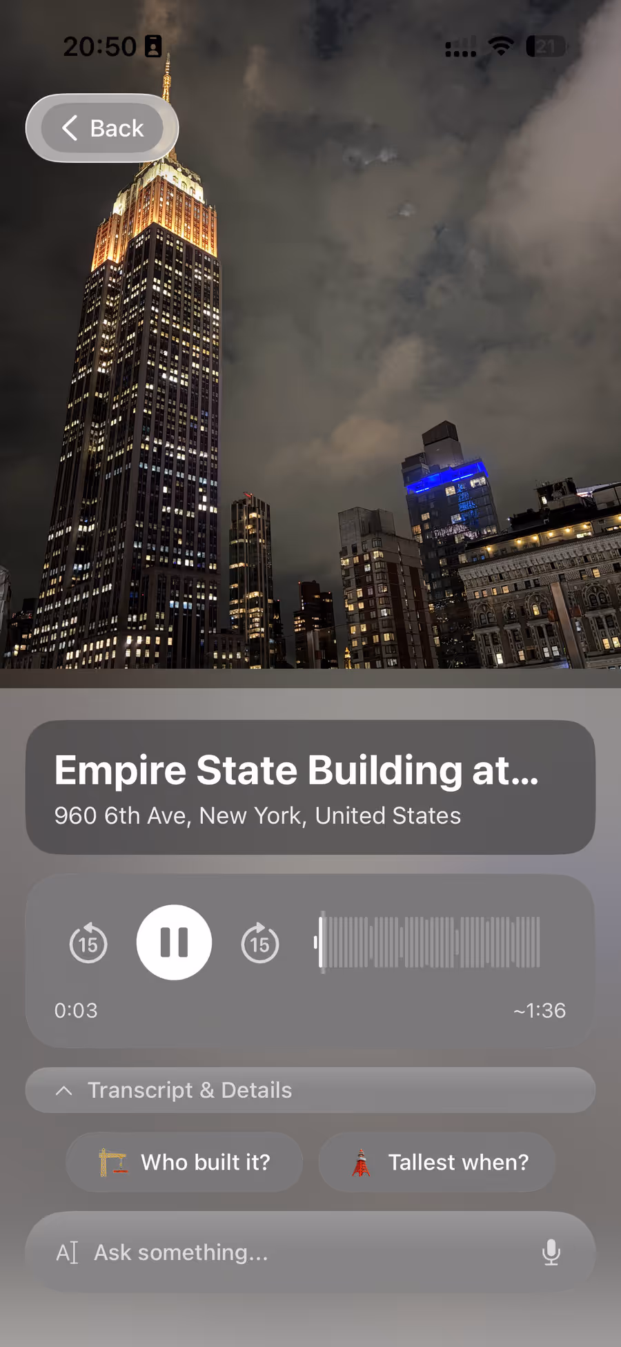 Chiaro's guide to the Empire State Building at night.